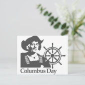 Columbus Day Postkarte (Stehend Vorderseite)