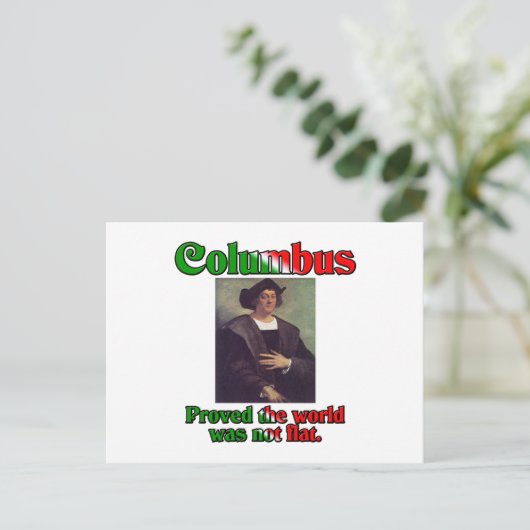 Columbus Day Postkarte (Stehend Vorderseite)