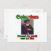 Columbus Day Postkarte (Vorne/Hinten)