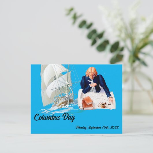 Columbus day postkarte (Stehend Vorderseite)