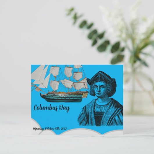 Columbus day postkarte (Stehend Vorderseite)