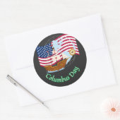 Columbus Day Runder Aufkleber (Umschlag)