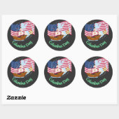 Columbus Day Runder Aufkleber (Blatt)