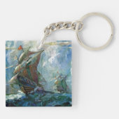 Columbus Day Schlüsselanhänger (Rückseite)