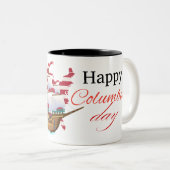 Columbus Day Zweifarbige Tasse (VorderseiteRechts)