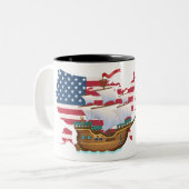Columbus Day Zweifarbige Tasse (Vorderseite Links)