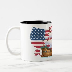 Columbus Day Zweifarbige Tasse
