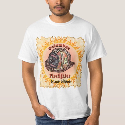 Columbus Feuerwehrmann T - Shirt (Vorderseite)