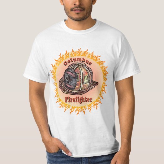 Columbus Feuerwehrmann T - Shirt (Vorderseite)