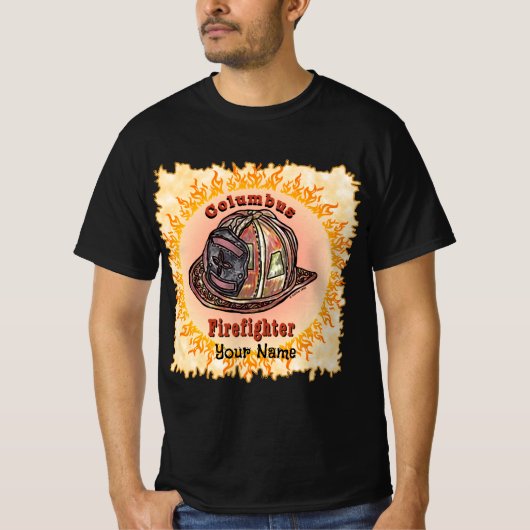 Columbus Feuerwehrmann T - Shirt (Vorderseite)
