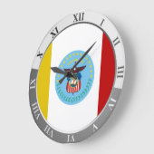 Columbus Flag Große Uhr (Winkel)