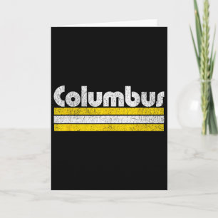 Columbus Fußball Vintage Stadt Karte