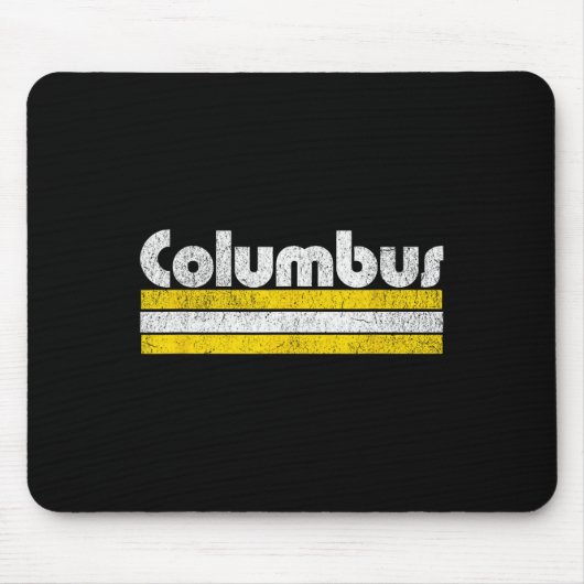 Columbus Fußball Vintage Stadt Mousepad (Vorne)