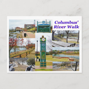 Columbus GA River Walk Postcard Postkarte