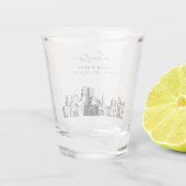 Columbus Gastgeschenk Hochzeit Personalisiert Chee Schnapsglas (Rückseite)