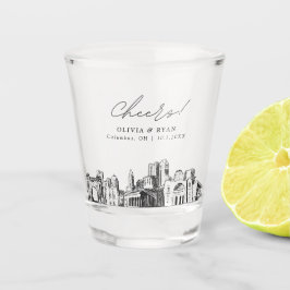 Columbus Gastgeschenk Hochzeit Personalisiert Chee Schnapsglas