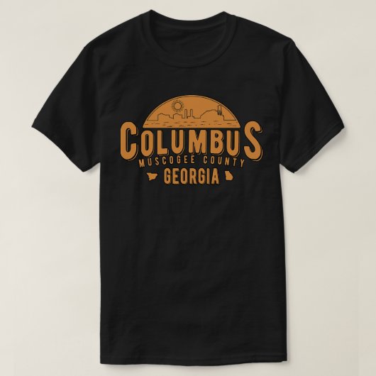 Columbus Georgia Abzeichen Logo T-Shirt (Design vorne)