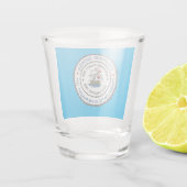 Columbus (Georgia) city flag Shot Glass Schnapsglas (Rückseite)