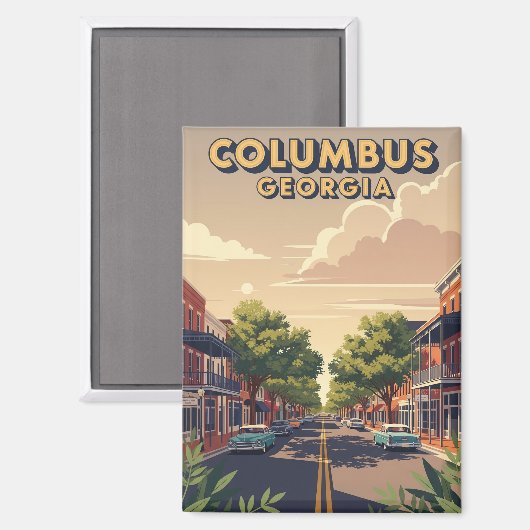 Columbus Georgia Reise Magnet (Vorderseite/Rückseite)