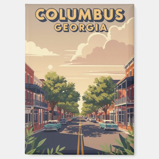 Columbus Georgia Reise Magnet (Vorderseite)