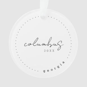 Columbus Georgia Reisen Vereinigte Staaten Simple Ornament