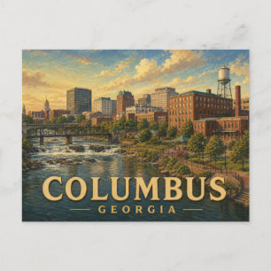 Columbus Georgia Vintage-Reisepostkarte Postkarte