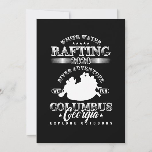 Columbus Georgia White Water River Rafting 2020 Pa Einladung (Vorderseite)