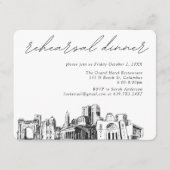 Columbus Hochzeit Elegantes Probe Dinner Begleitkarte (Vorderseite)