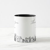 Columbus Hochzeit minimale kundenspezifische Tasse (Zentrum)