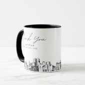 Columbus Hochzeit minimale kundenspezifische Tasse (Vorderseite Links)