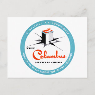 Columbus Hotel Miami Florida Postkarte