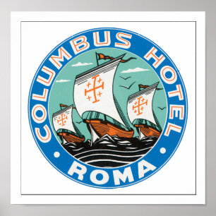 Columbus Hotel Roma Poster