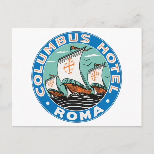Columbus Hotel, Roma Postkarte (Vorderseite)