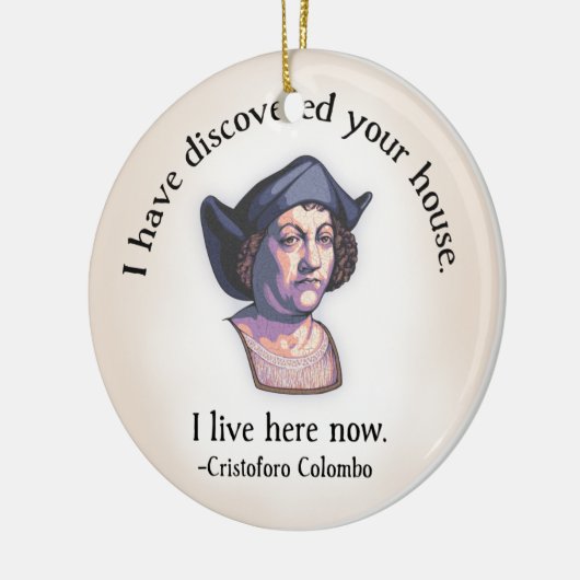 Columbus Ihr Haus Keramik Ornament (Links)