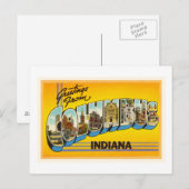 Columbus Indiana in Old Vintage Reise Souvenir Postkarte (Vorne/Hinten)