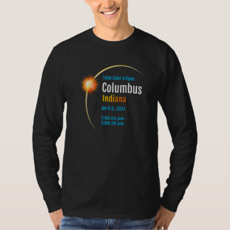 Columbus Indiana In Total Solar Eclipse 2024 1 T-Shirt
