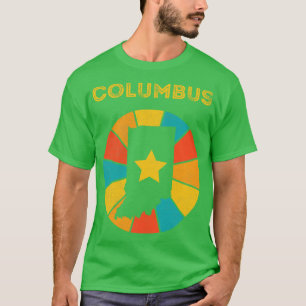 Columbus Indiana Vintag gebeuteltes Souvenir 1 T-Shirt