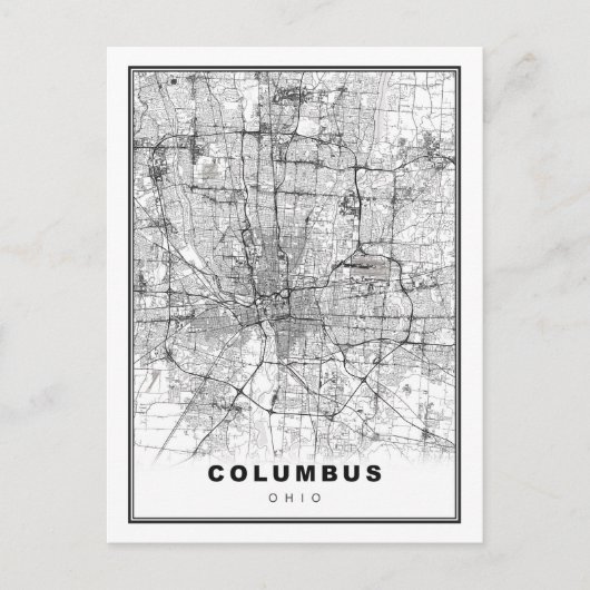 Columbus-Karte Feiertagspostkarte (Vorderseite)