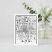 Columbus-Karte Postkarte (Stehend Vorderseite)