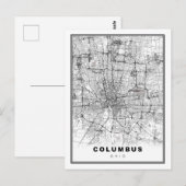Columbus-Karte Postkarte (Vorne/Hinten)