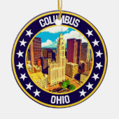 Columbus Keramik Ornament (Vorne)