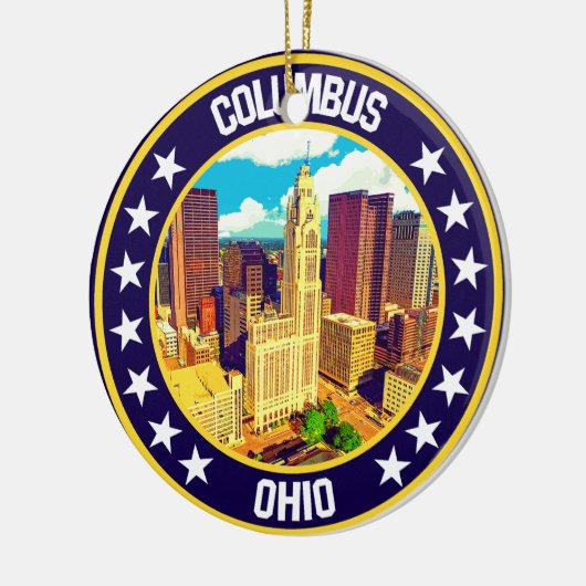 Columbus Keramik Ornament (Links)