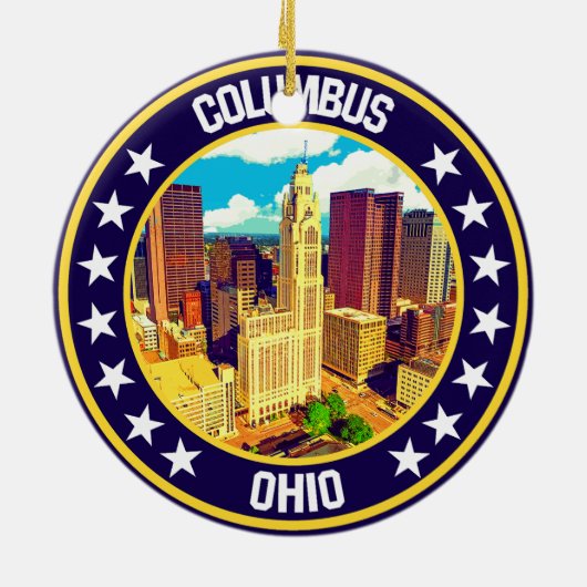 Columbus Keramik Ornament (Hinten)