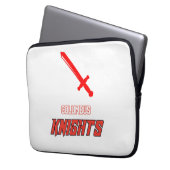 Columbus Knights weiß Laptopschutzhülle (Vorderseite Links)