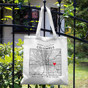 Columbus-Liebe-Locator City Map Wedding Welcome Tragetasche