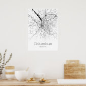 Columbus Map - Georgia - City Map Poster (Küche)