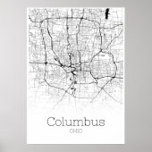 Columbus Map - Ohio - City Map Poster (Vorne)