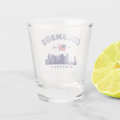Columbus OH City View Design Schnapsglas (Rückseite)