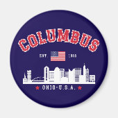 Columbus OH Downtown Silhouette Magnet (Vorne)