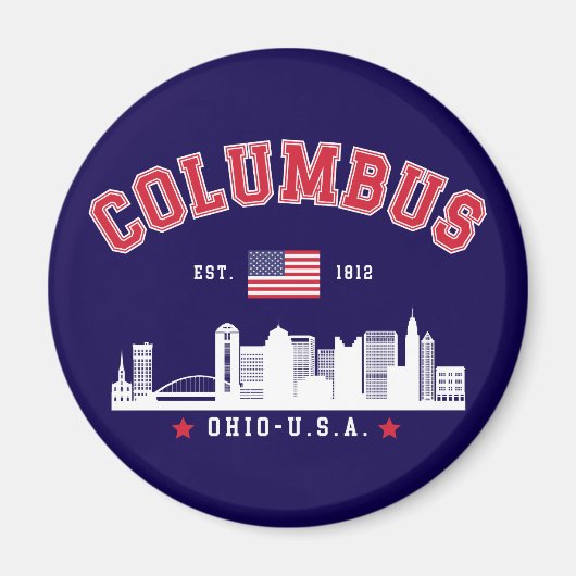 Columbus OH Downtown Silhouette Magnet (Vorne)